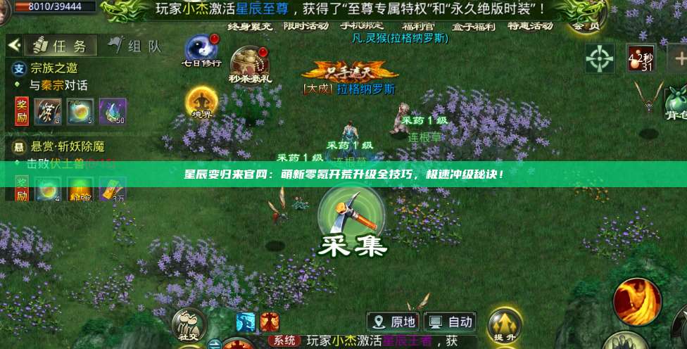 星辰变归来官网：萌新零氪开荒升级全技巧，极速冲级秘诀！ 第1张